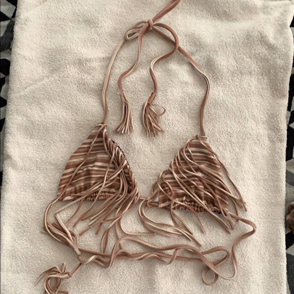 ACACIA swimwear tasseled bikini top